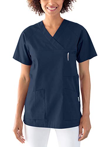 CLINIC DRESS Schlupfkasack Kasack Damen für Krankenpflege und Altenpflege 50% Baumwolle 95 Grad Wäsche Navy 4XL