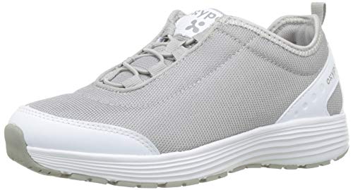 Oxypas Safety Jogger Sicherheitstrainer Damen - Maud - Bequemer, Rutchfest und mit Elastischen Schnürsenkeln, Grau EU 38