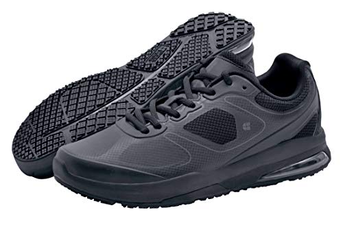 Shoes for Crews Evolution II, Schuhe für die Arbeit für Herren mit Rutschhemmender Laufsohle und Stolperschutz, Wasserabweisend und Federleicht, Vegan, Schwarz