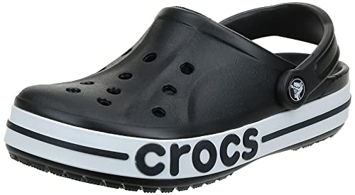 Crocs Damen Women's Classic Bae Clog | Platform Shoes Holzschuh, Schwarz Weiß, 39/40 EU