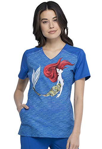 Tooniforms V-Neck Kasack, Schlupfhemd mit Motiv Mermaid Arielle Disney (3XL)