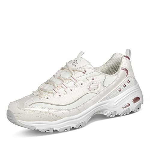 Skechers Damen 149267 Wlv Sneaker, Weißer Duraleather-Lavendelrand, 38.5 EU