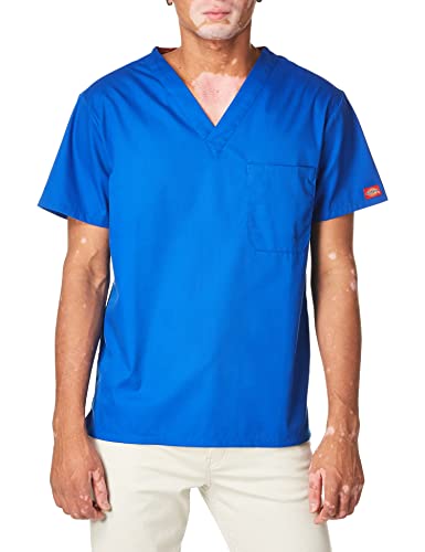 Dickies Herren Signature V-Ausschnitt Scrubs Shirt, königsblau, Mittel