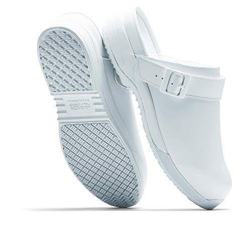 Shoes for Crews 80046-45/10 TRISTON II SB, Wasserabweisende Arbeits-Clog für Frauen und Männer, 45 EU, WEISS