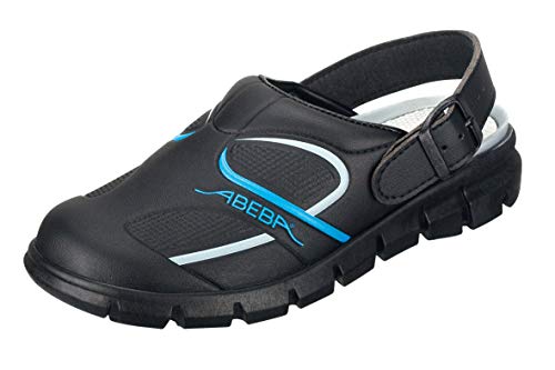 Abeba Clog 7331 - Dynamic Mikrofaser, schwarz/blau zertifiziert, 41