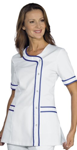 Robinson Damen Kasack Brasilia weiß+Royalblau Größe XL