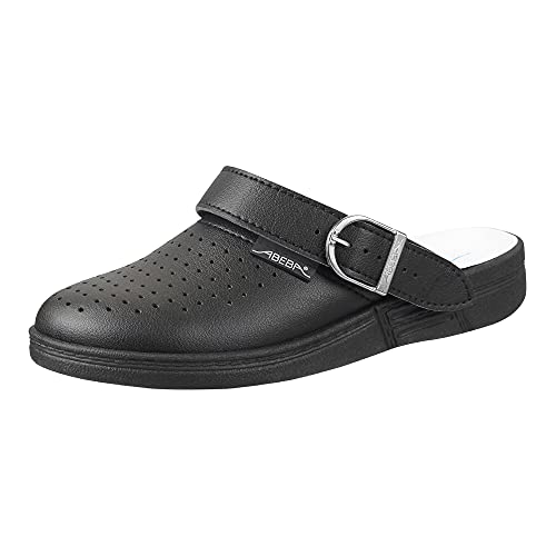 Abeba Clog 77030 - the original, Mikrofaser, schwarz, perforiert, zertifiziert