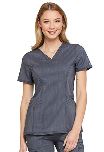 Dickies Damen Schlupfhemd Kasack V-Kragen DK680 (Pewter, M)