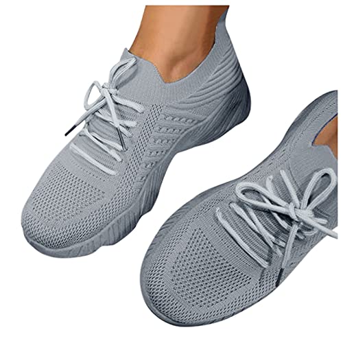 Damen Laufschuhe Sommer Frühling Leicht Freizeitschuhe Orthopädische Atmungsaktiv Laufschuhe Schnürsenkel Air Sport Flach Sommer Elegant Schuhe Sportschuhe Damenschuhe Sommerschuhe Shoes