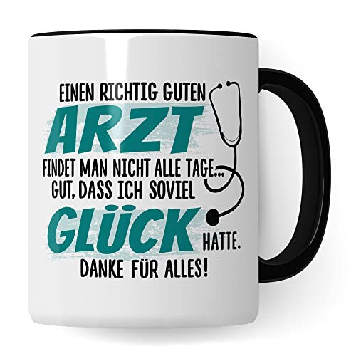 Tasse Arzt, Dankes-Geschenk Ärzte Danke Geschenk Dankeschön Tasse schöner Spruch schönes Motiv Kaffeetasse Berufe Kaffee-Becher (Arzt)