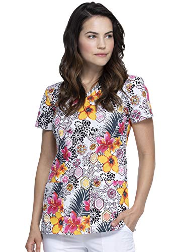 Dickies V-Neck Kasack, Schlupfhemd mit Motiv Leopard Jungl (2XL)