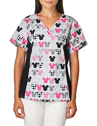 Cherokee Damen V-Ausschnitt Strick-Panel Top Hello Kitty Schmetterlinge, grau, 3X-Groß