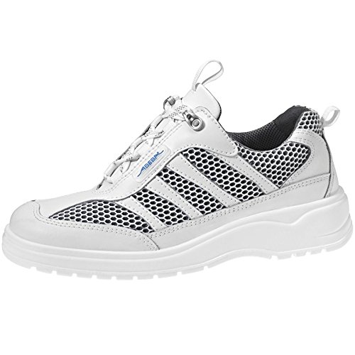 Abeba 1058'Light' Sicherheits-Schnürschuh, 48, weiß/grau, 1