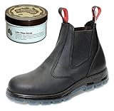 RedbacK USBBK Safety Work Boots aus Australien - mit Stahlkappe - Unisex + Lederpflege | Black/Schwarz | UK 12.0 / EU 47.0