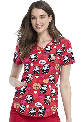 CHEROKEE Schlupfhemd, Kasack mit Motiv Pand. Aid, Damen Kasack mit V Ausschnitt (XL)