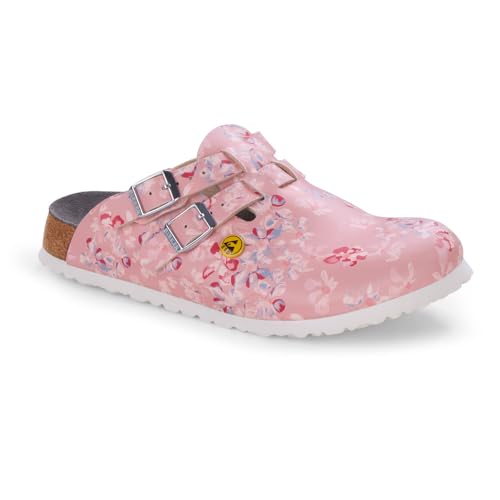 BIRKENSTOCK Damen Clogs Kay ESD Birko-Flor - Flowers Field Rose - Schmal EU 39